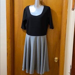 Black and grey Lularoe Nicole XL